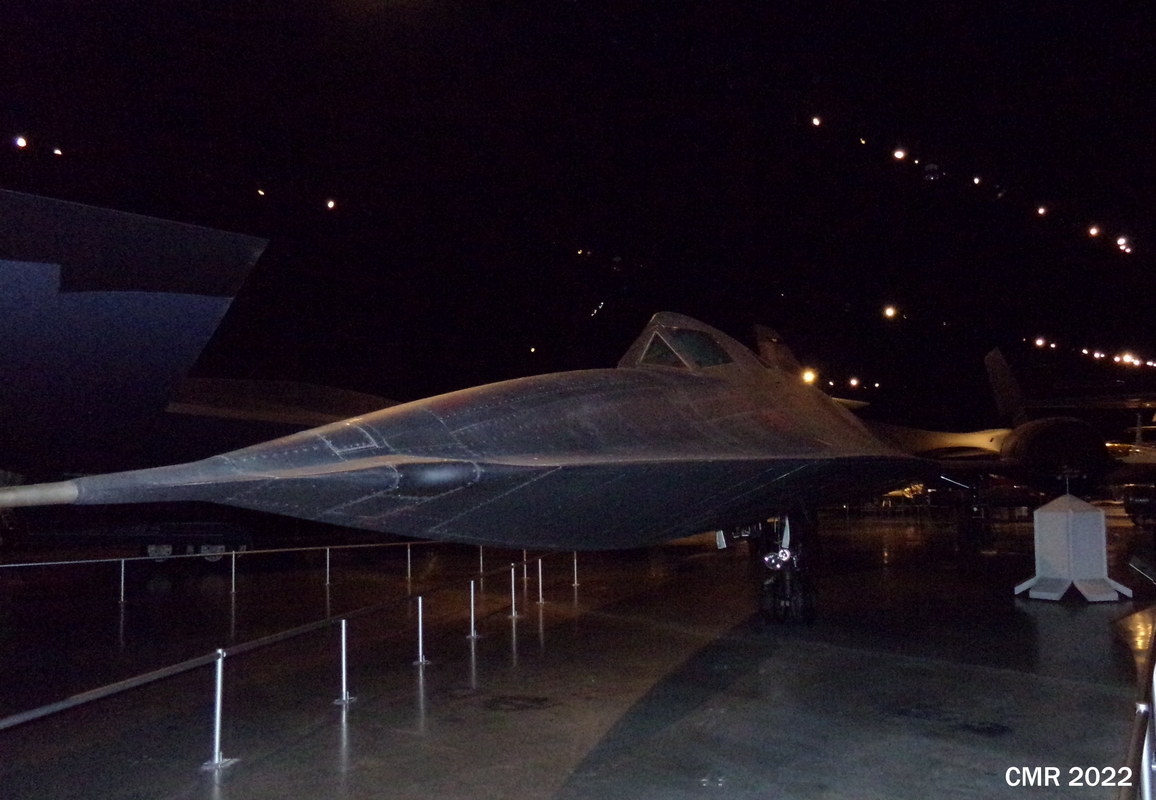 SR-71 Blackbird frontal view at Air Force Museum